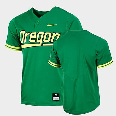 Custom Oregon Ducks Baseball Jersey Name, Number College Green Elite 6 Custom Oregon Ducks Baseball Jersey