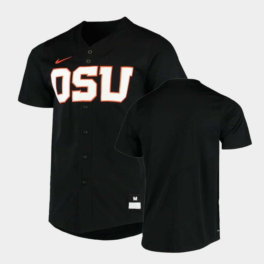Custom Oregon State Baseball Jersey Name, Number Beavers College Black 1 Custom Oregon State Baseball Jersey Name, Number Beavers College Black