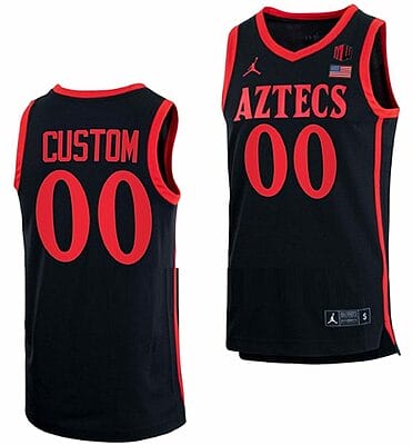 Custom San Diego State Aztecs Jersey Name and Number College Basketball Black