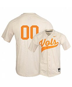 Custom Tennessee Vols Baseball Jersey Name, Number College White Elite