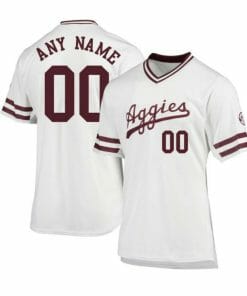 Custom Texas A and M Jersey Baseball Name and Number College White