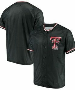 Custom Texas Tech Baseball Jersey Name, Number Red Raiders College Black
