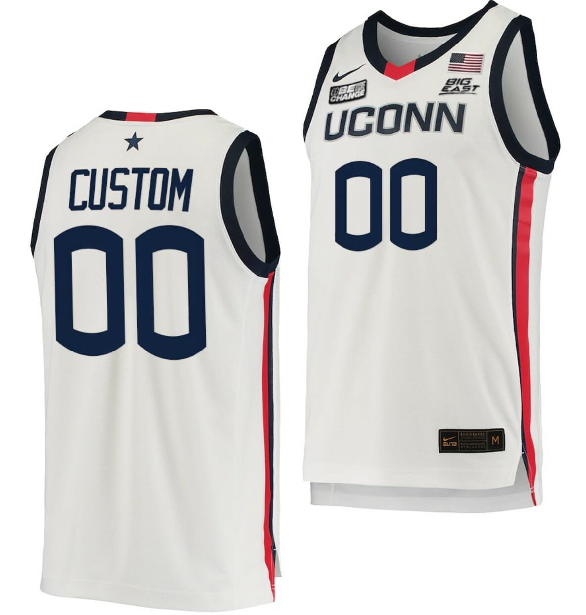 Custom UConn Huskies Jersey College Basketball Replica White 1 Custom UConn Huskies Jersey College Basketball Replica White