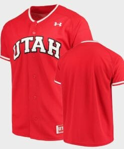 Custom Utah Utes Baseball Jersey Name, Number College Red