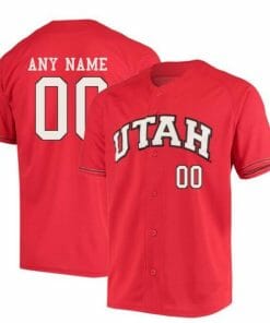 Custom Utah Utes Baseball Jersey Name Number NCAA College Red