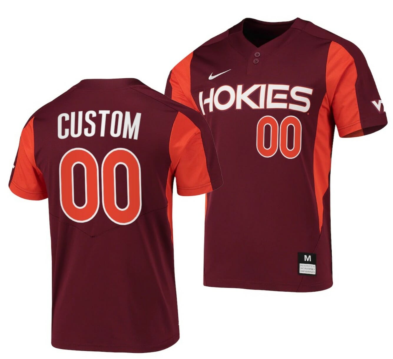 Custom Virginia Tech Hokies Baseball Jersey Name and Number NCAA College Maroon 1 Custom Virginia Tech Hokies Baseball Jersey Name and Number NCAA College Maroon