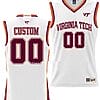 Custom irginia Tech Hokies Jersey Name and Number College Basketball NIL Pick-A-Player White