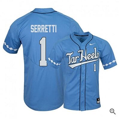 Danny Serretti Jersey North Carolina Tar Heels Baseball NCAA College Blue Elite Alumni #1 6 Danny Serretti Jersey North Carolina Tar Heels Baseball NCAA College Blue Elite Alumni #1