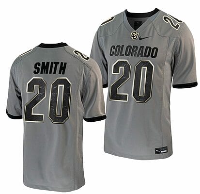 Deion Smith Jersey Colorado Buffaloes College Football Untouchable Game Grey #20 8 Deion Smith Jersey Colorado Buffaloes College Football Untouchable Game Grey #20