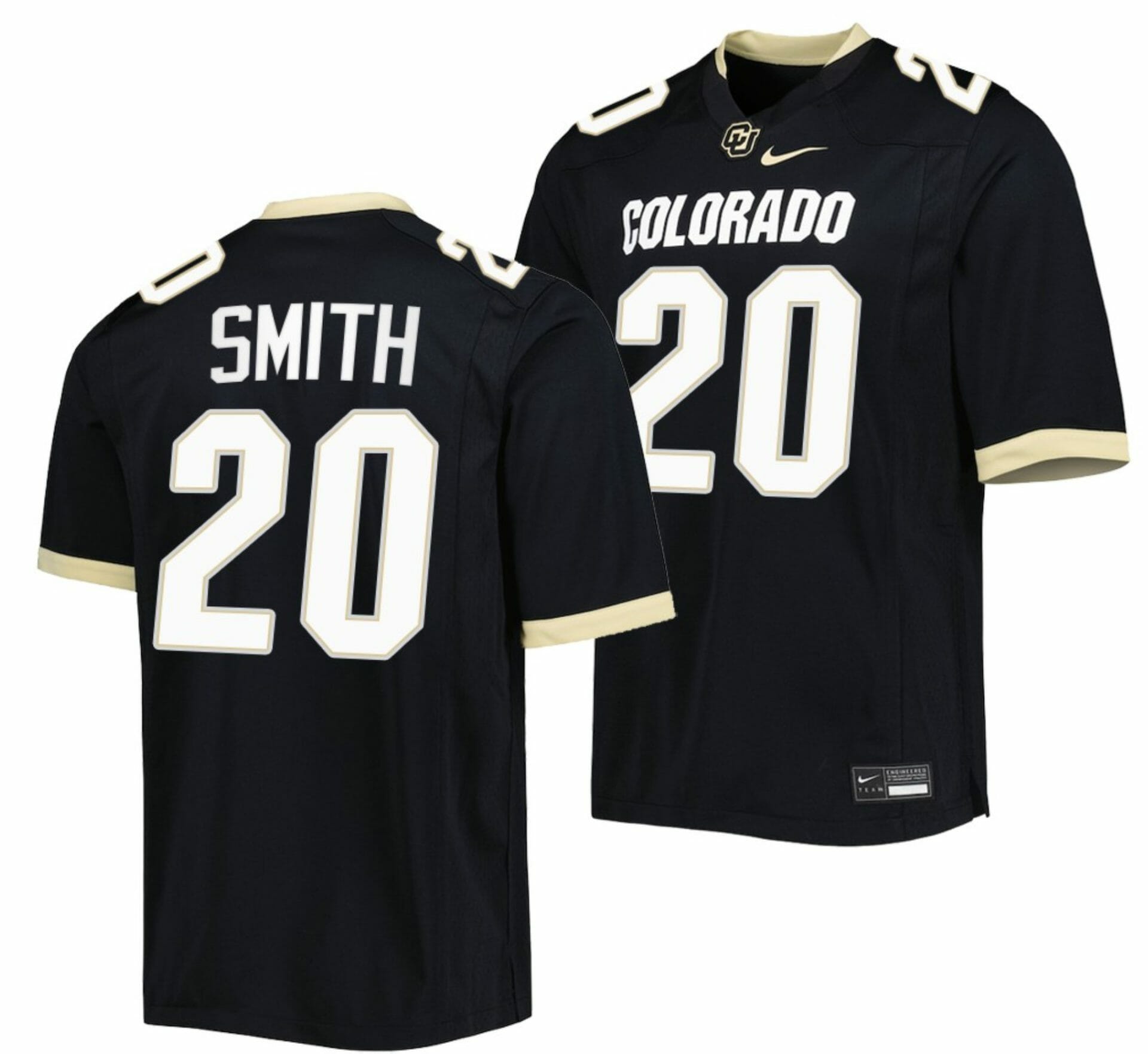 Deion Smith Jersey Colorado Buffaloes College Football Untouchable Replica Black #20 1 Deion Smith Jersey Colorado Buffaloes College Football Untouchable Replica Black #20