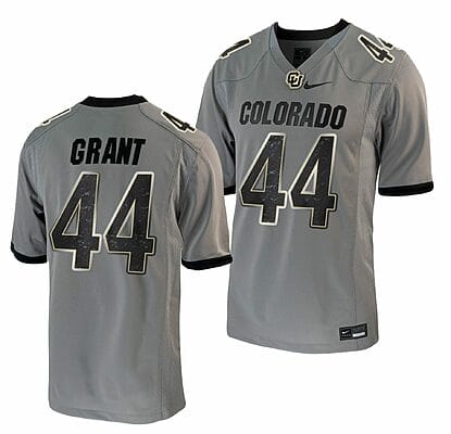 Devin Grant Jersey Colorado Buffaloes College Football Untouchable Game Grey #44 8 Devin Grant Jersey Colorado Buffaloes College Football Untouchable Game Grey #44