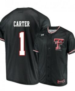 Dillon Carter Jersey Texas Tech Red Raiders Baseball NCAA College Black Alumni #1