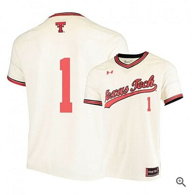 Dillon Carter Jersey Texas Tech Red Raiders Baseball NCAA College Cream Alumni #1