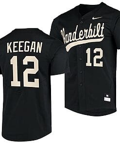 Dominic Keegan Jersey Vanderbilt Commodores College Baseball Replica Black #12