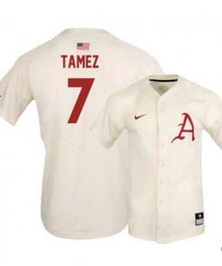 Dominic Tamez Jersey Arkansas Razorbacks Baseball NCAA College Alumni Elite White #7