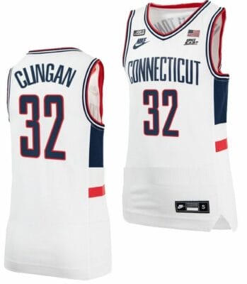 Donovan Clingan Jersey UConn Huskies College Basketball Alumni White #32