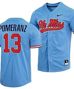 Drew Pomeranz Jersey Ole Miss Rebels College Baseball Blue #13