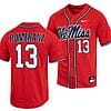 Drew Pomeranz Jersey Ole Miss Rebels College Baseball Red #13 2 Drew PomeranzJersey Ole Miss Rebels College Baseball Red #13