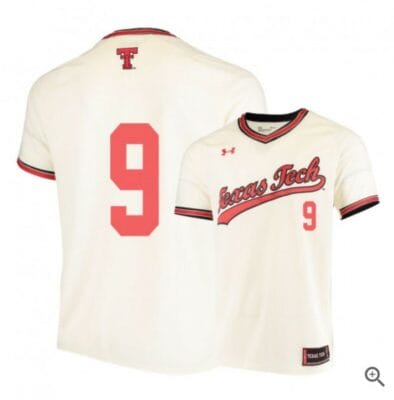 Dylan Neuse Jersey Texas Tech Red Raiders Baseball NCAA College Cream Alumni #9