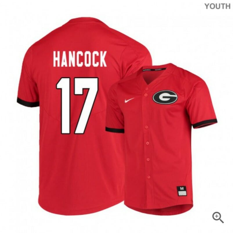 Emerson Hancock Jersey Georgia Bulldogs Baseball NCAA College Red Elite Alumni #17 1 Emerson Hancock Jersey Georgia Bulldogs Baseball NCAA College Red Elite Alumni #17
