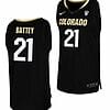 Evan Battey Jersey Colorado Buffaloes College Basketball Replica Black #21