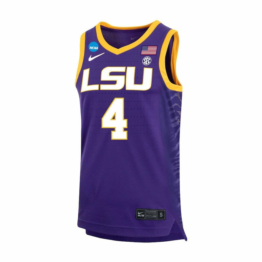 Flau'jae Johnson Jersey LSU Tigers Basketball 2023 NCAA College Purple #4 3 Flau'jae Johnson Jersey LSU Tigers Basketball 2023 NCAA College Purple #4 - Image 3