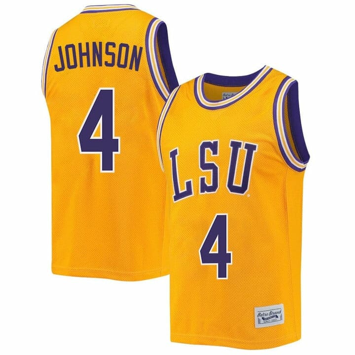 Flau'jae Johnson Jersey LSU Tigers Basketball 2023 NCAA College Retro Gold #4 1 Flau'jae Johnson Jersey LSU Tigers Basketball 2023 NCAA College Retro Gold #4