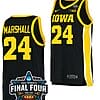 Gabbie Marshall Jersey Iowa Hawkeyes College Basketball 2023 National Championship Bound Black #24