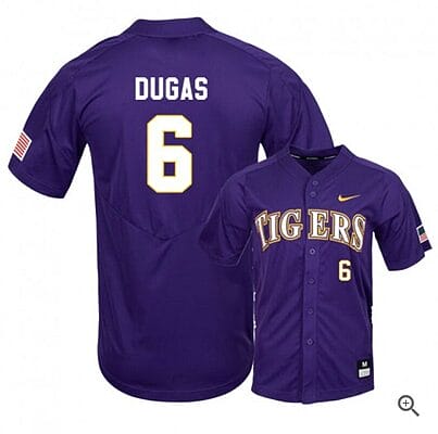 Gavin Dugas Jersey Lsu Tigers Baseball NCAA College Purple Elite Alumni #6