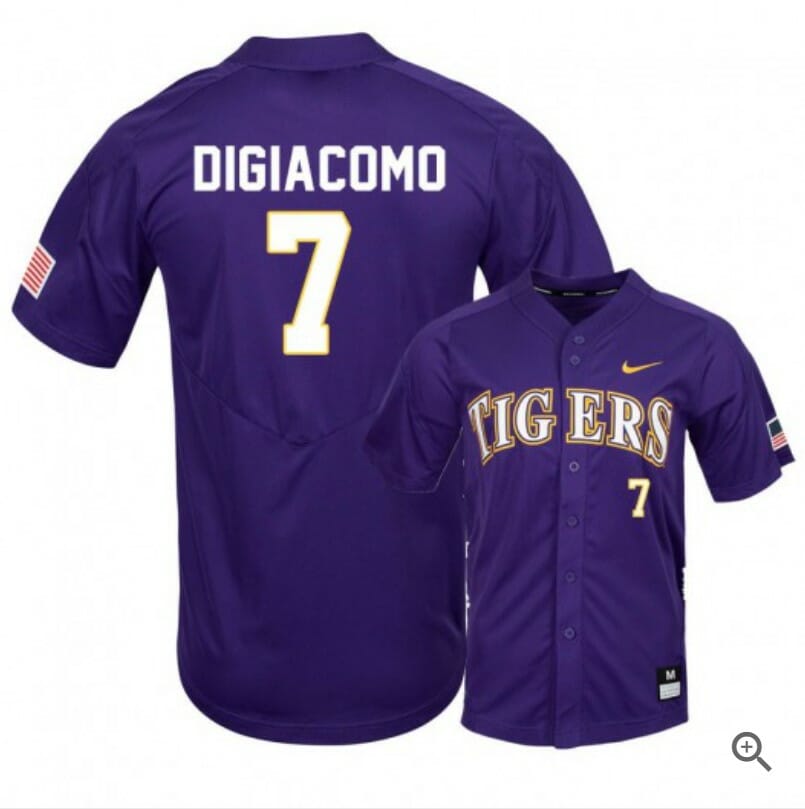 Giovanni DiGiacomo Jersey Lsu Tigers Baseball NCAA College Purple Elite Alumni #7 1 Giovanni DiGiacomo Jersey Lsu Tigers Baseball NCAA College Purple Elite Alumni #7