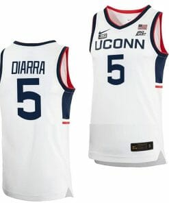 Hassan Diarra Jersey UConn Huskies College Basketball White Replica #5