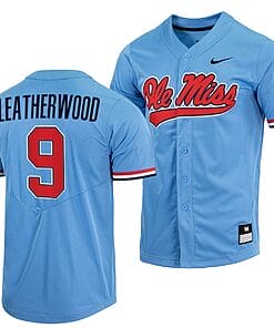 Hayden Leatherwood Jersey Ole Miss Rebels College Baseball Blue #9
