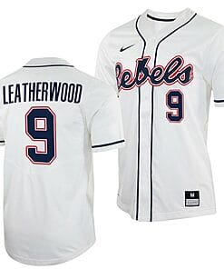 Hayden Leatherwood Jersey Ole Miss Rebels College Baseball White #9