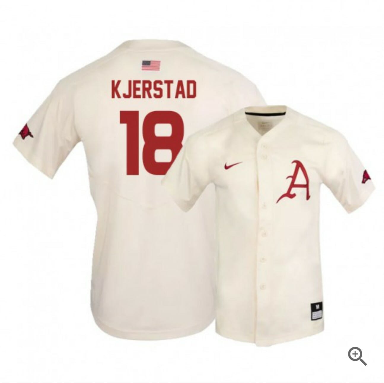 Heston Kjerstad Jersey Arkansas Razorbacks Baseball NCAA College Alumni Elite White #18 1 Heston Kjerstad Jersey Arkansas Razorbacks Baseball NCAA College Alumni Elite White #18
