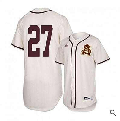 Hunter Jump Jersey Arizona State Sun Devils Baseball NCAA College Alumni White #27