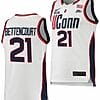Ines Bettencourt Jersey UConn Huskies College Basketball White Replica #21