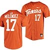 Ivan Melendez Jersey Texas Longhorns College Baseball Full-Button Orange #17