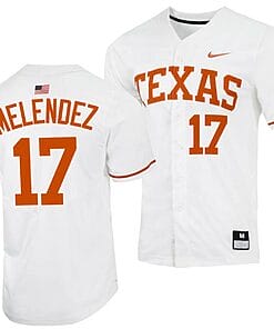Ivan Melendez Jersey Texas Longhorns College Baseball The Hispanic Titanic White #17