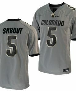 JT Shrout Jersey Colorado Buffaloes College Football Untouchable Game Grey #5
