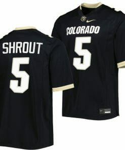 JT Shrout Jersey Colorado Buffaloes College Football Untouchable Replica Black #5