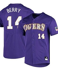 Jacob Berry Jersey LSU Tigers Baseball NCAA College Purple Alumni #14