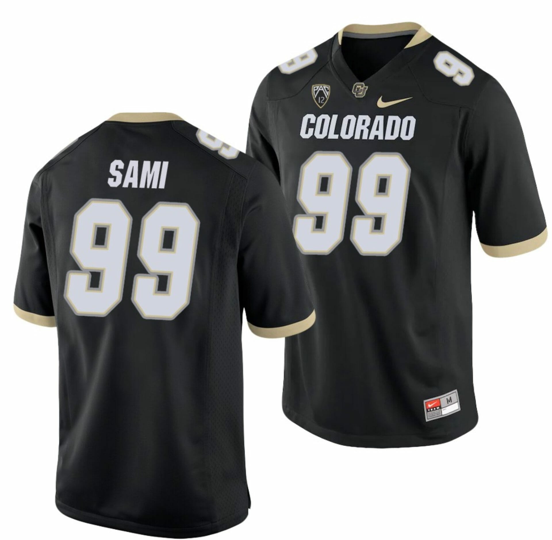 Jalen Sami Jersey Colorado Buffaloes College Football Game Black #99 8 Jalen Sami Jersey Colorado Buffaloes College Football Game Black #99