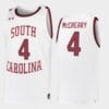 Jalyn McCreary Jersey South Carolina Gamecocks College Basketball White Replica #4