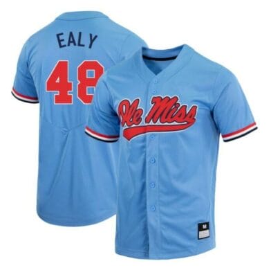 Jerrion Ealy Jersey Ole Miss Rebels Baseball NCAA College Blue Alumni #48
