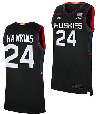 Jordan Hawkins Jersey UConn Huskies College Basketball Limited Black #24