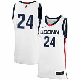 Jordan Hawkins Jersey UConn Huskies College Basketball No Name White #24