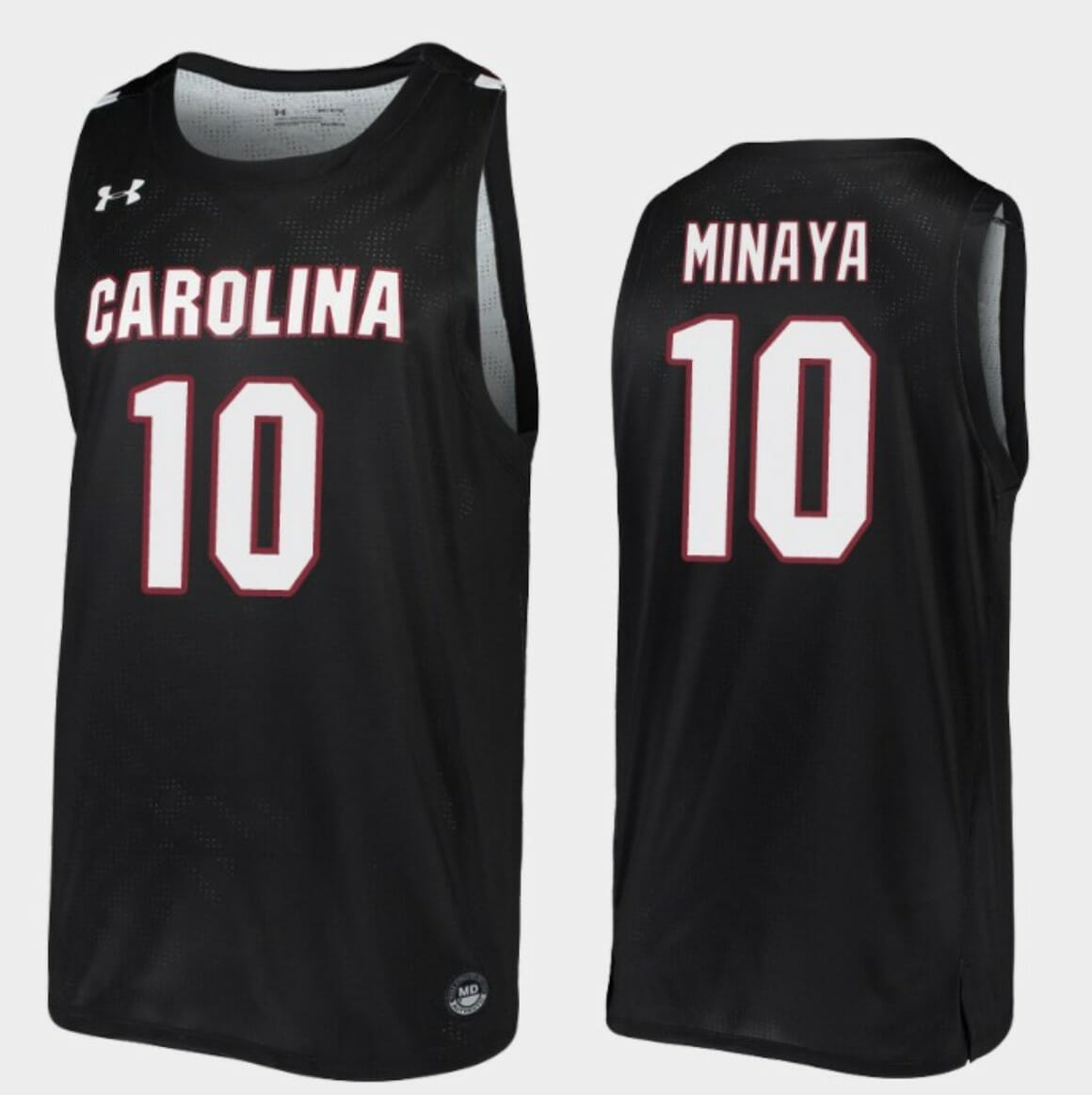 Justin Minaya Jersey South Carolina Gamecocks College Basketball Black Replica #10 1 Justin Minaya Jersey South Carolina Gamecocks College Basketball Black Replica #10
