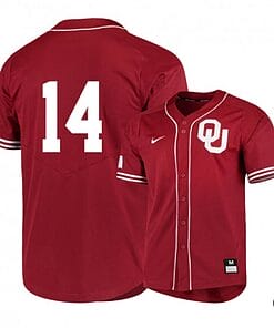 Justin Mitchell Jersey Oklahoma Sooners Baseball NCAA College Red Elite Alumni #14