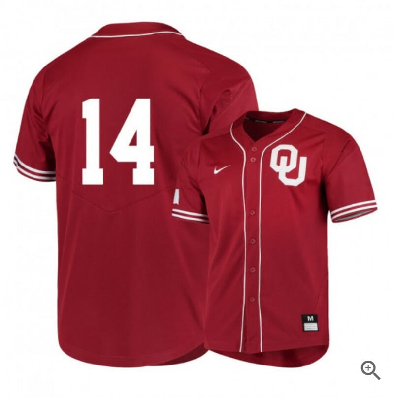 Justin Mitchell Jersey Oklahoma Sooners Baseball NCAA College Red Elite Alumni #14 1 Justin Mitchell Jersey Oklahoma Sooners Baseball NCAA College Red Elite Alumni #14