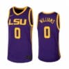 KJ Williams Jersey LSU Tigers Basketball 2023 NCAA College Purple #0